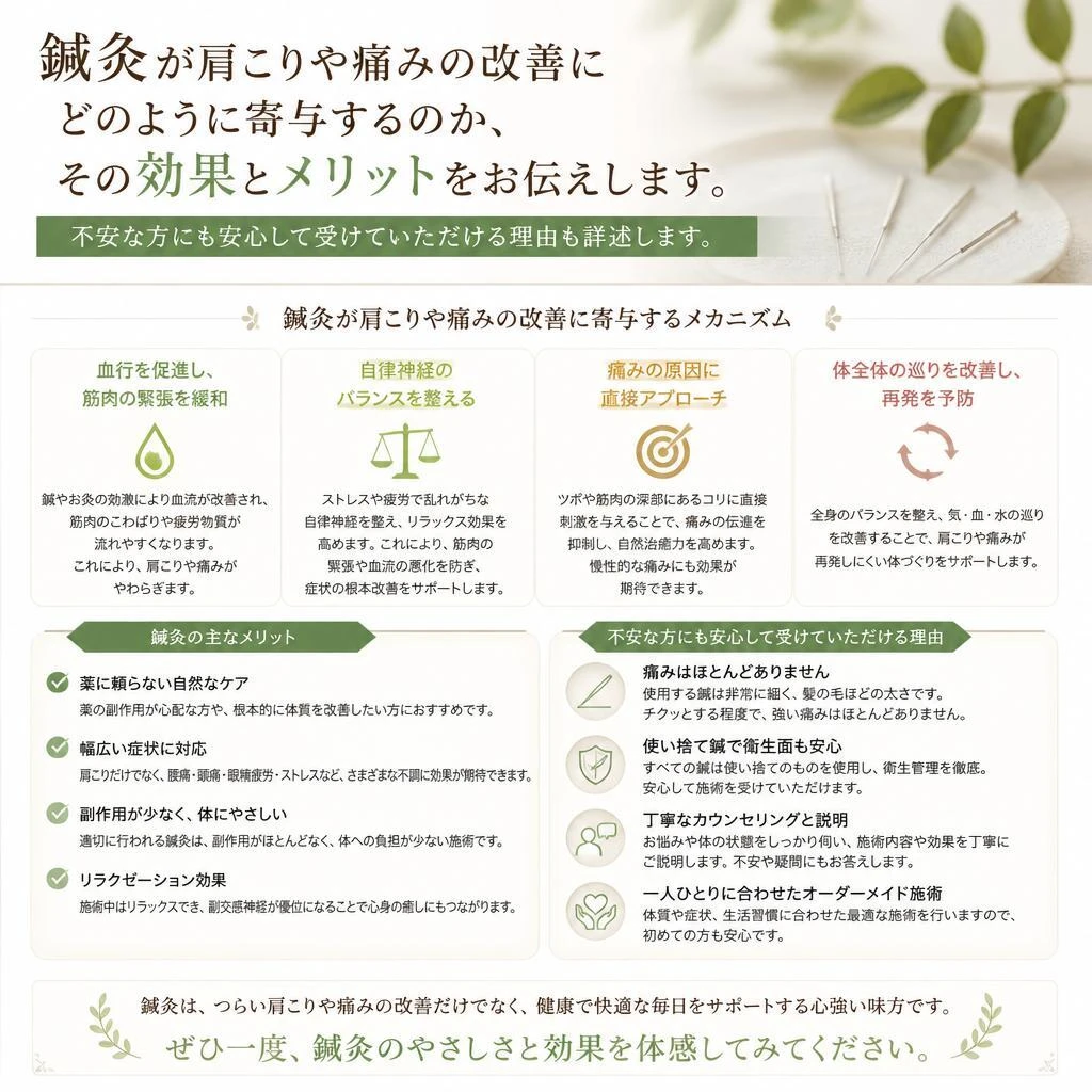 鍼灸治療のメリット