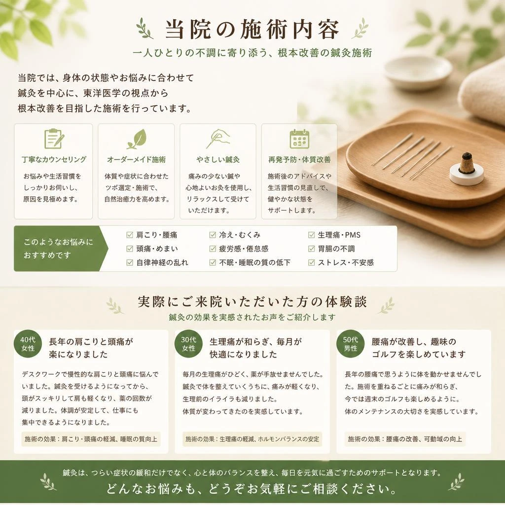 実際の施術内容と体験談