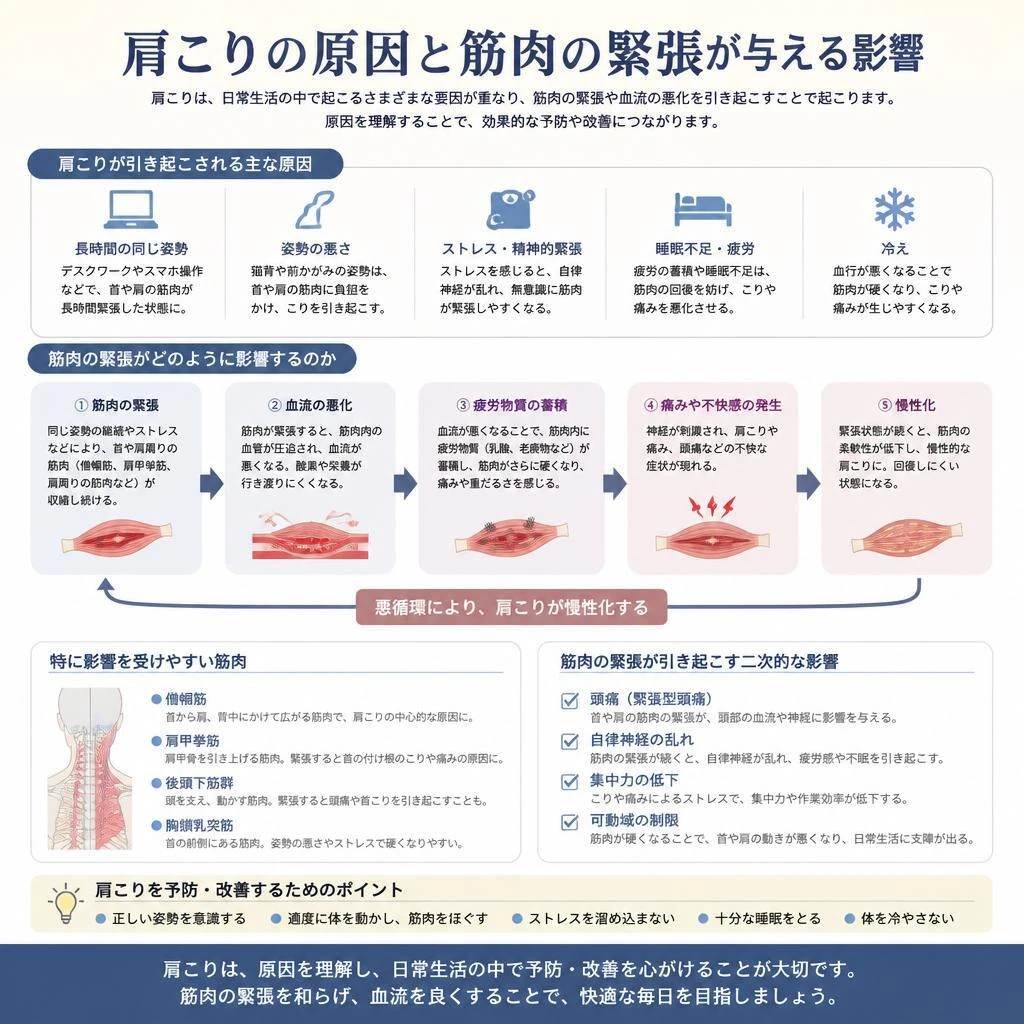 肩こりの原因とそのメカニズム
